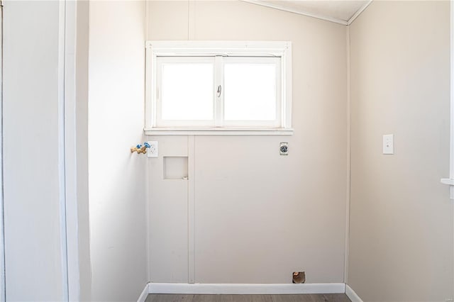 washroom featuring hookup for an electric dryer