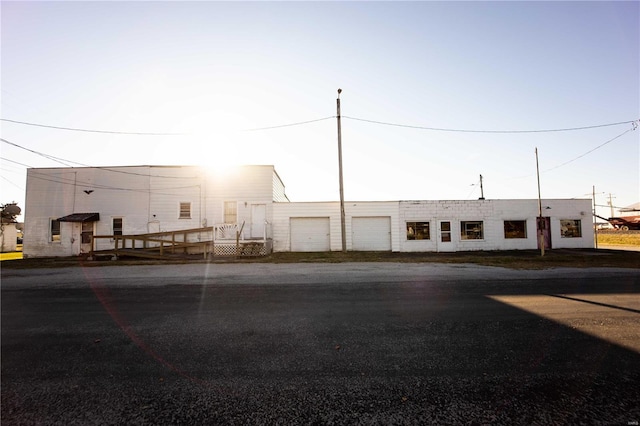 view of building exterior with a garage