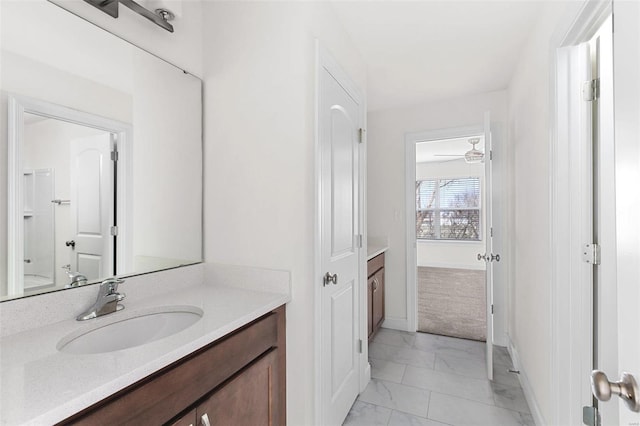 bathroom with vanity