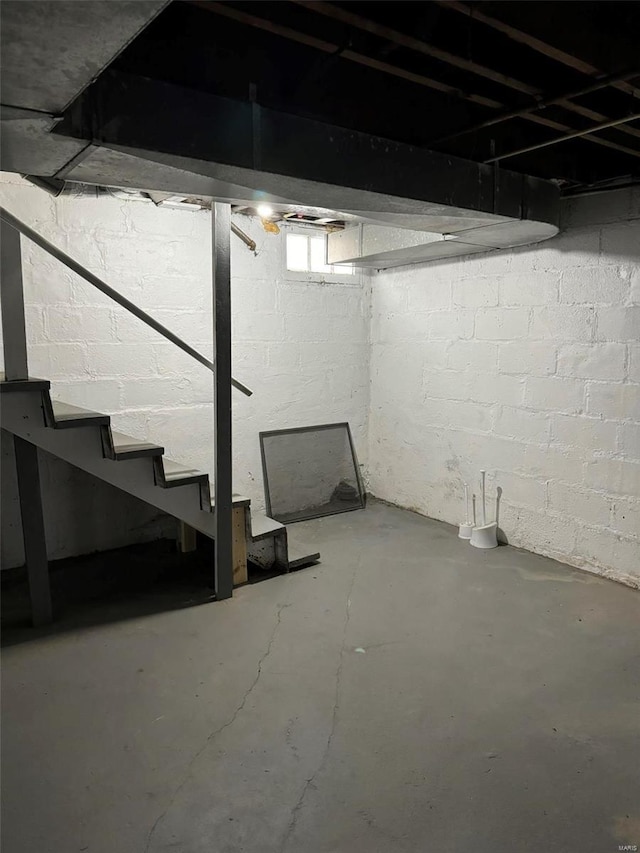 view of basement