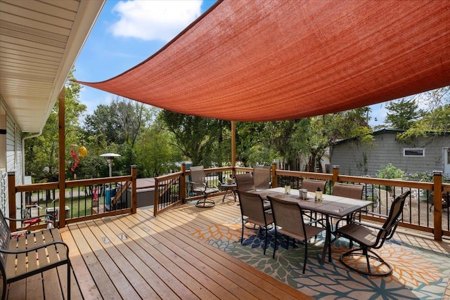 view of wooden terrace