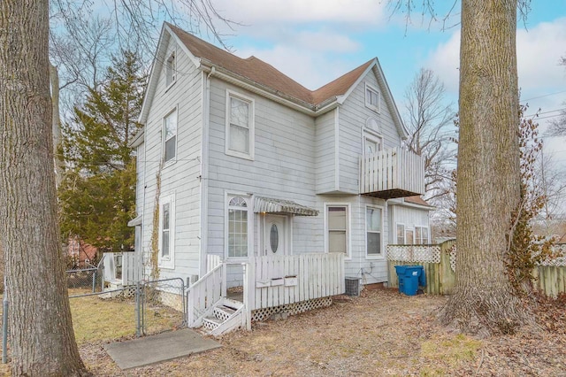 view of front of house featuring central AC unit