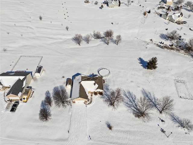 view of snowy aerial view