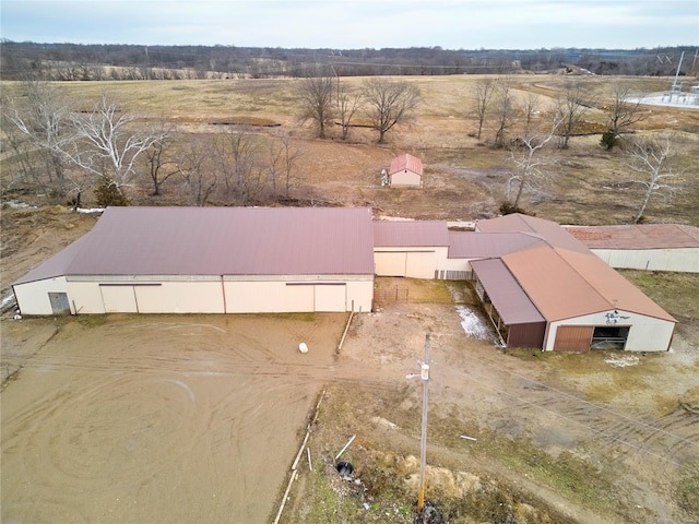 bird's eye view with a rural view