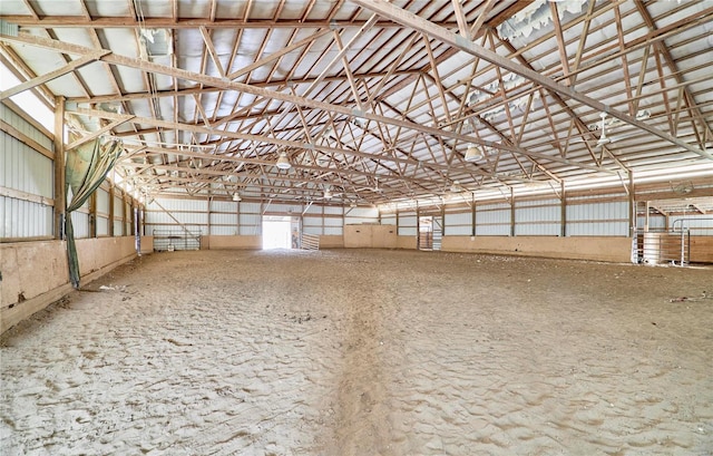 view of horse barn