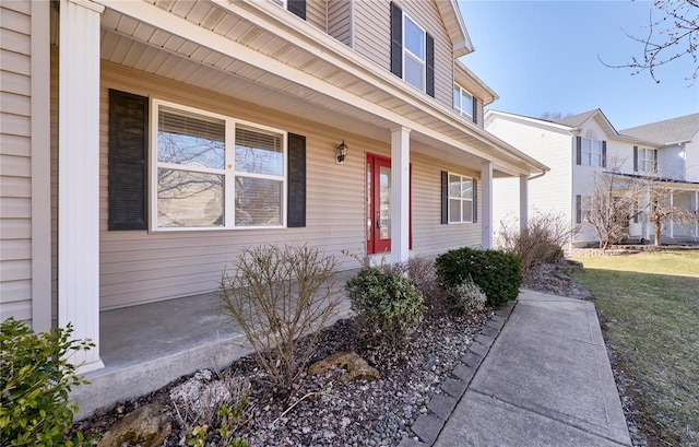 property entrance with a porch