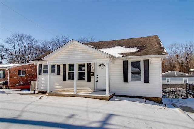 view of bungalow-style home