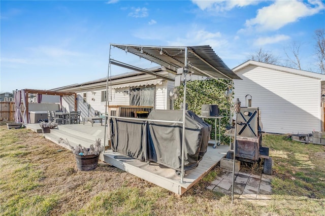 exterior space with a deck