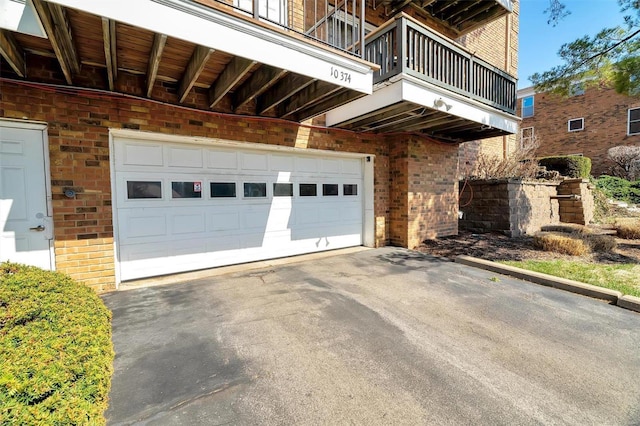 garage with driveway