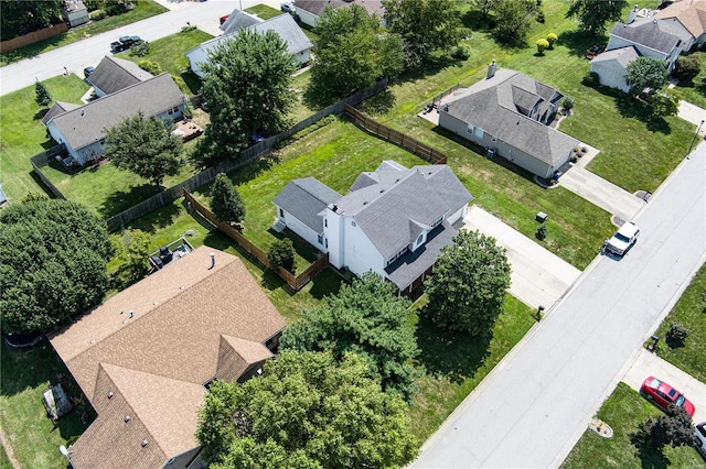 aerial view featuring a residential view