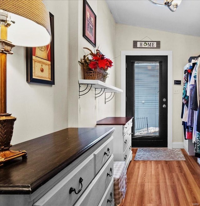 entryway featuring light wood-type flooring