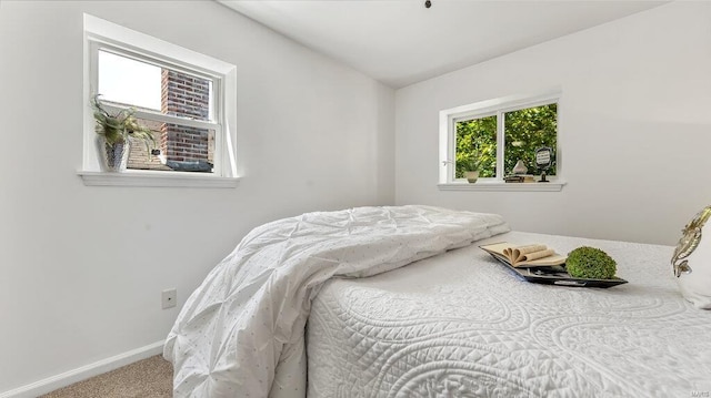 carpeted bedroom with baseboards