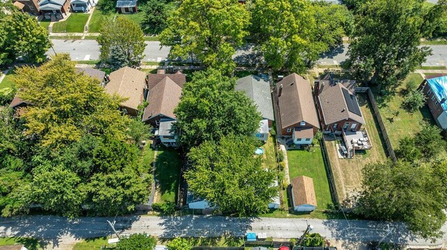 aerial view featuring a residential view