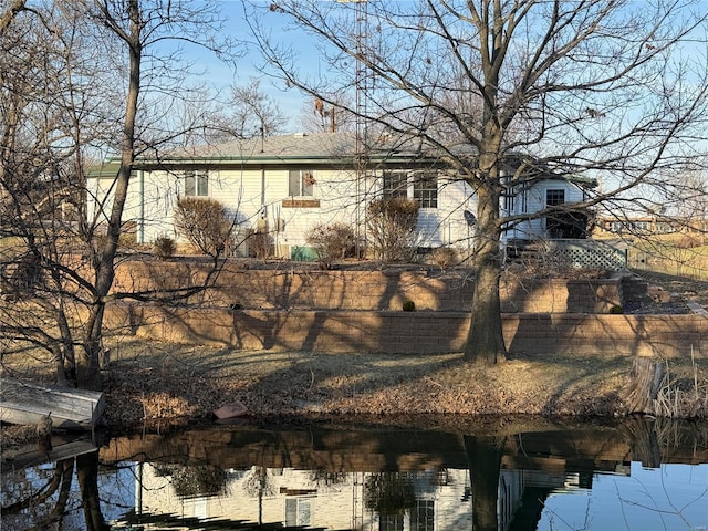 exterior space with brick siding