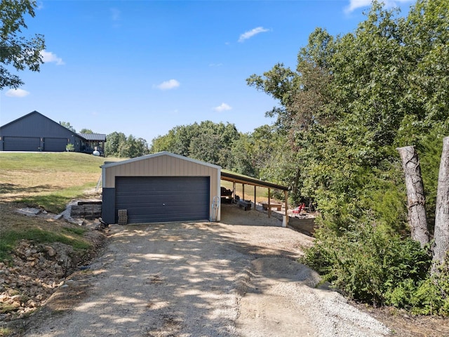 garage featuring a garage