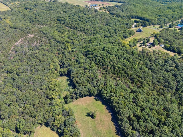 aerial view with a forest view