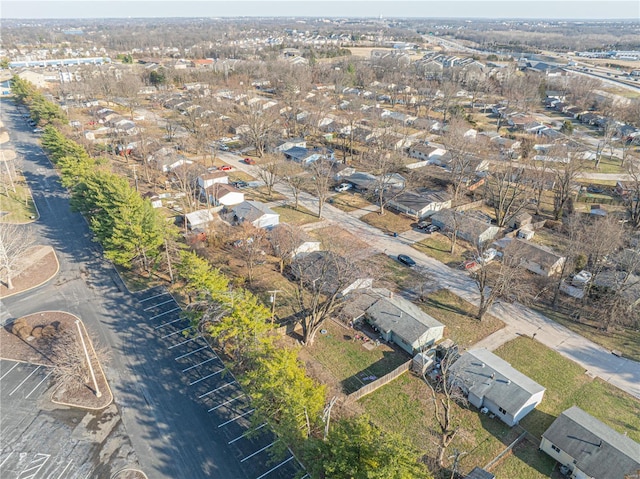 bird's eye view with a residential view