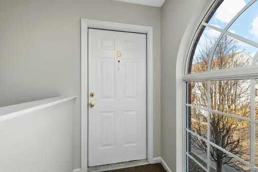 entryway with baseboards