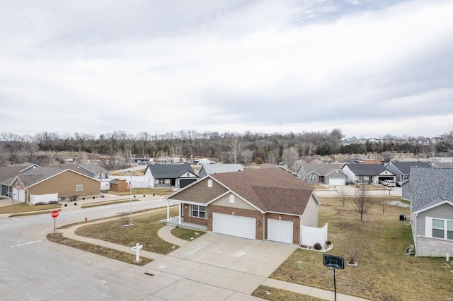 drone / aerial view featuring a residential view