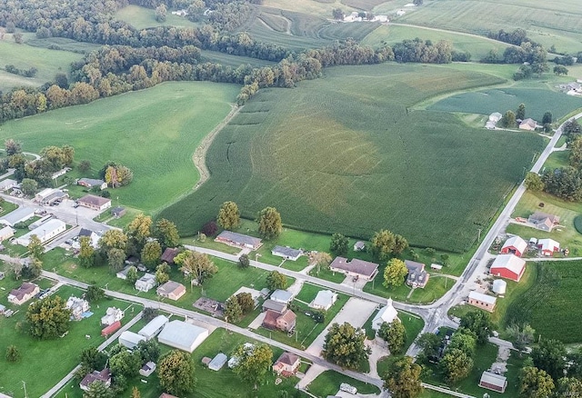 drone / aerial view with a rural view