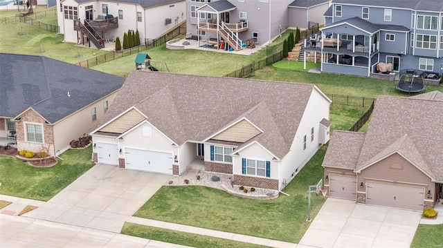 birds eye view of property featuring a residential view