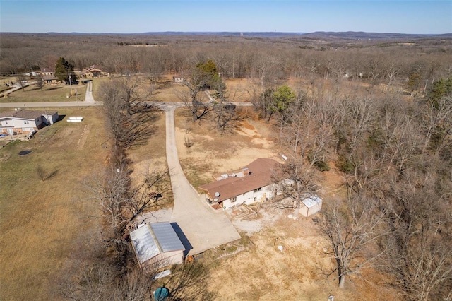 bird's eye view with a rural view