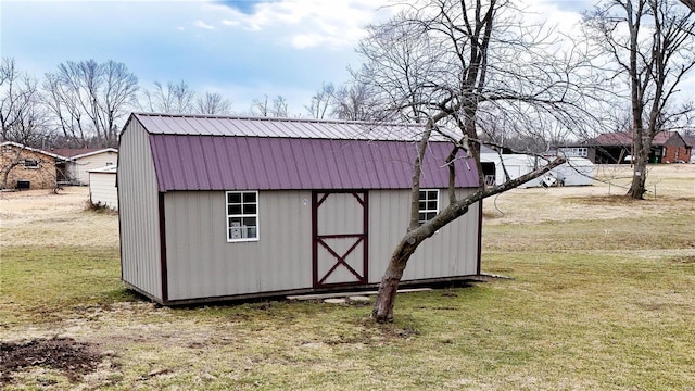 view of shed