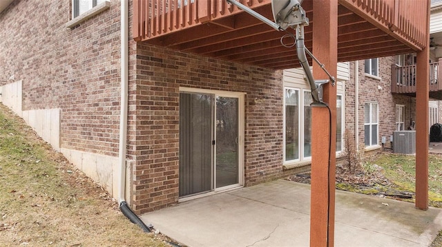 view of patio featuring central AC