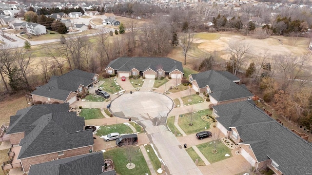 drone / aerial view with a residential view