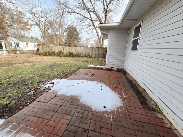 view of patio with fence