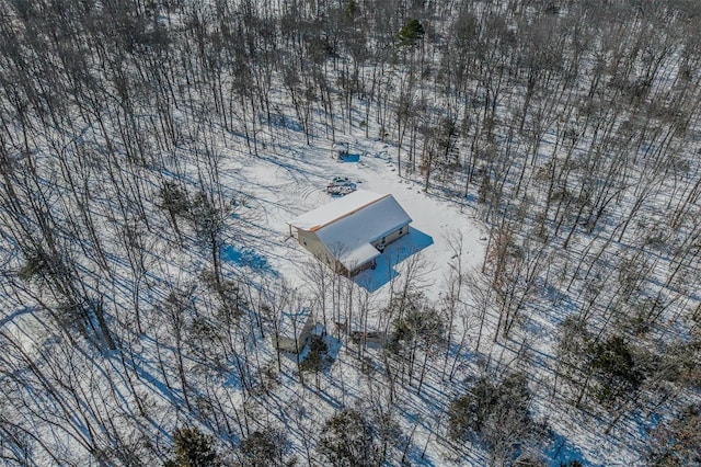 view of snowy aerial view