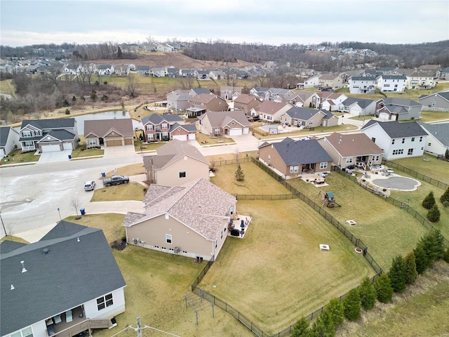 aerial view featuring a residential view