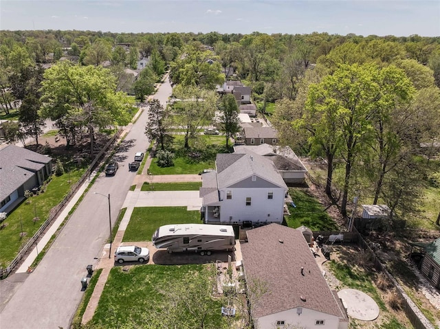 bird's eye view with a residential view