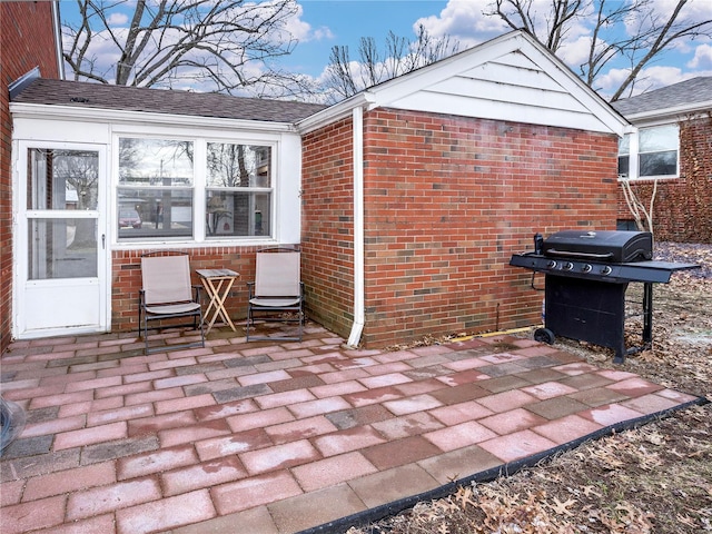 view of patio / terrace featuring grilling area