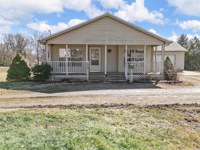 bungalow-style home featuring covered porch