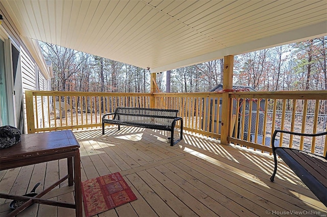 view of wooden terrace