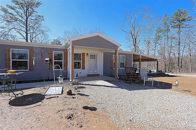 manufactured / mobile home with covered porch