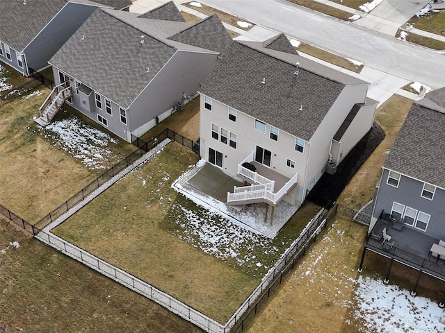 bird's eye view featuring a residential view