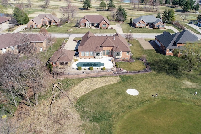 bird's eye view featuring a residential view