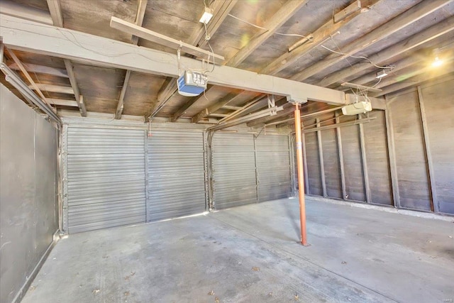 garage featuring a garage door opener