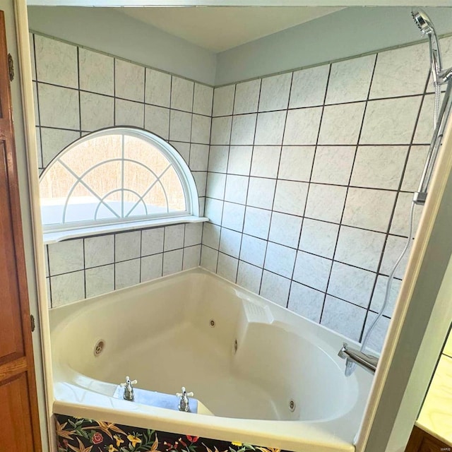 bathroom featuring a whirlpool tub