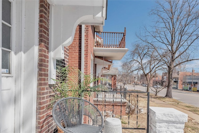 exterior space with a balcony