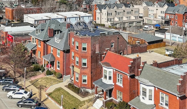 aerial view with a residential view