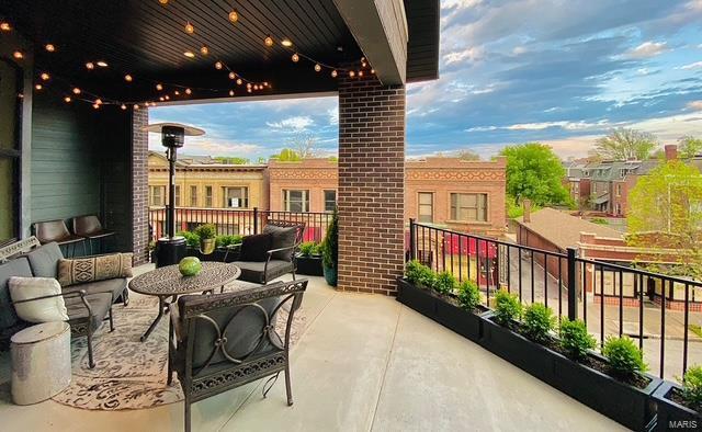 balcony with an outdoor living space