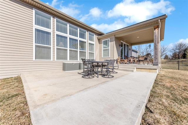 view of patio / terrace with fence