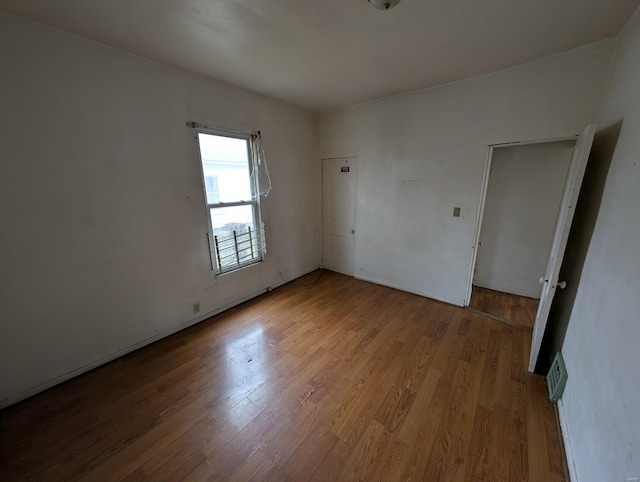 empty room with light wood-style floors