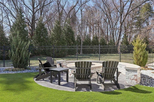 view of patio with fence