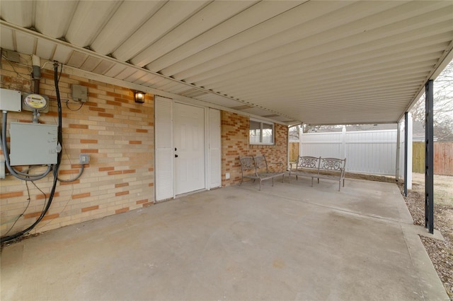 view of patio / terrace with fence