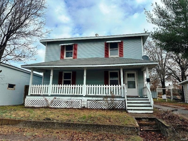 view of front of property with a porch