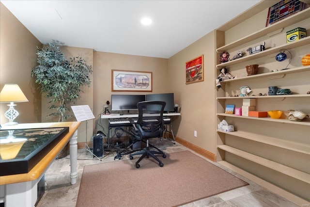 office featuring baseboards